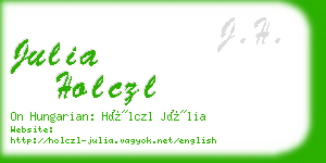 julia holczl business card